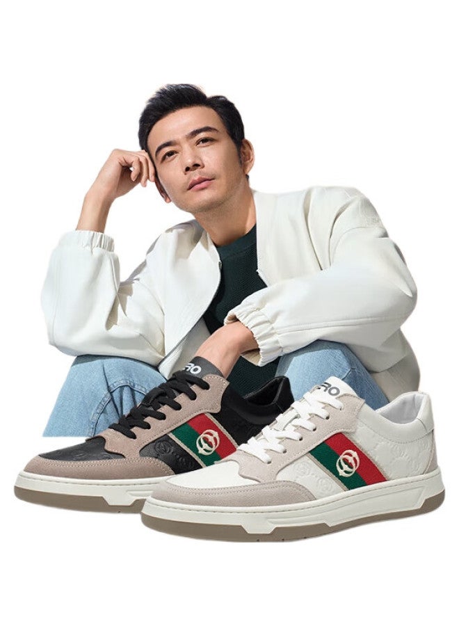 Zero Men'S Shoes, Comfortable, Stylish, Versatile, Casual Sneakers, Outdoor Trendy Skateboard Shoes, White Sneakers For Men, White And Gray, Size 42 - Image 2