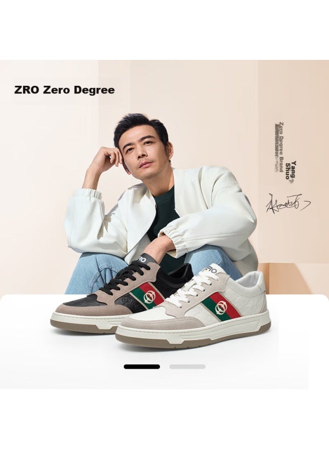 Zero Lingdu Zero Men's Shoes, Comfortable, Stylish, Versatile, Casual Sneakers, Outdoor Trendy Skateboard Shoes, White Sneakers For Men, White And Gray, Size 42 - Image 1