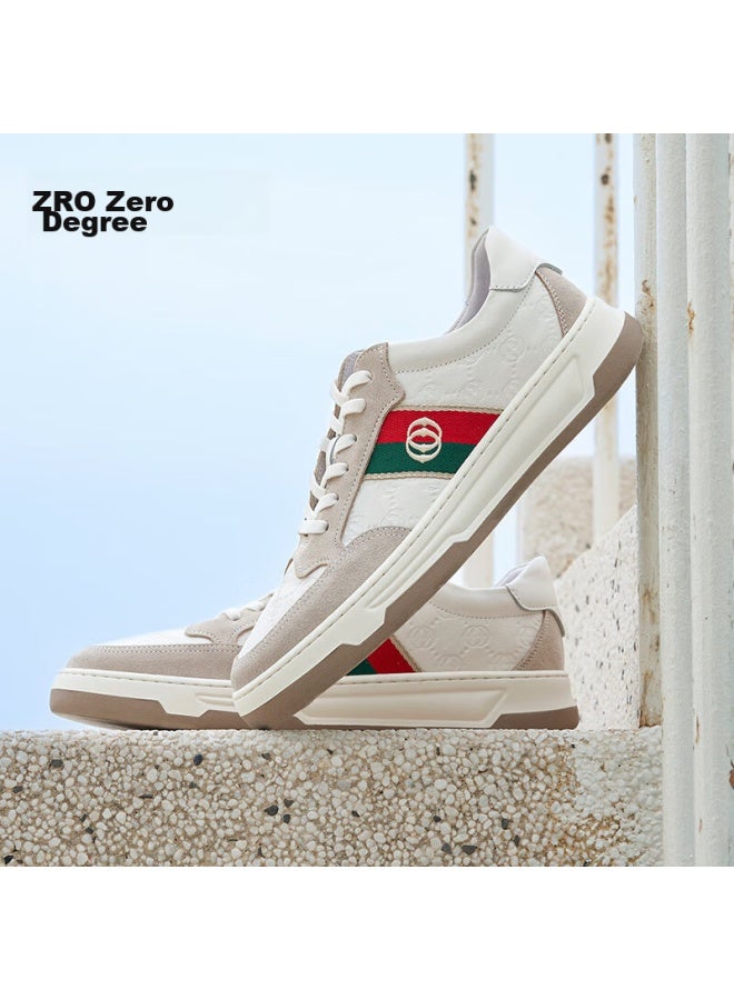 Zero Lingdu Zero Men's Shoes, Comfortable, Stylish, Versatile, Casual Sneakers, Outdoor Trendy Skateboard Shoes, White Sneakers For Men, White And Gray, Size 42 - Image 5