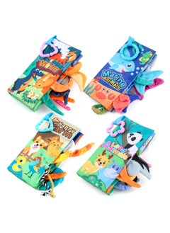 Generic Baby Early Education Enlightenment Tear Not To Rupture Cloth Book Stereo Tail Cloth Book Gift Box Baby Toys-Color:Long Tail Cloth Book 4 A Box Of 393.2G Volume 0.52kg (each 5 Pages And 10 Sides)  - Image 4