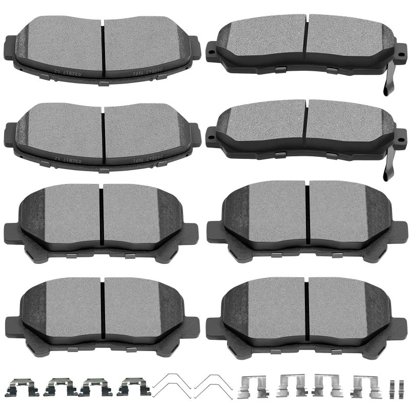 SCITOO D1521 D1281 Front Rear Ceramic Brake Pads Sets Fit For Honda Odyssey 2011 2012 2013 2014 2015 2016 2017