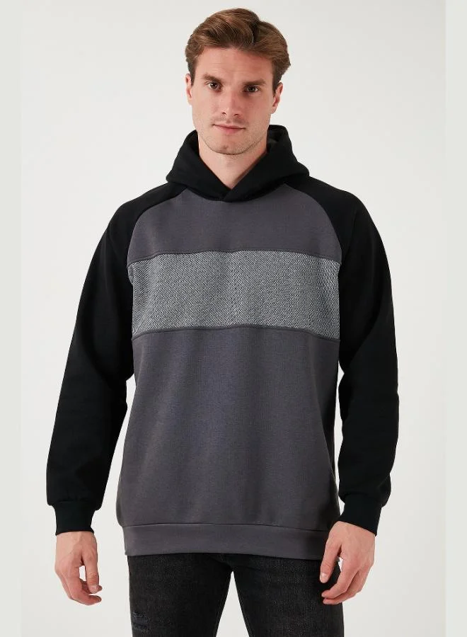 Buratti  Buratti Cotton Regular Fit Color Block Hooded Sweatshirt Men's SWEAT 5905771 for Men | Best Price UAE