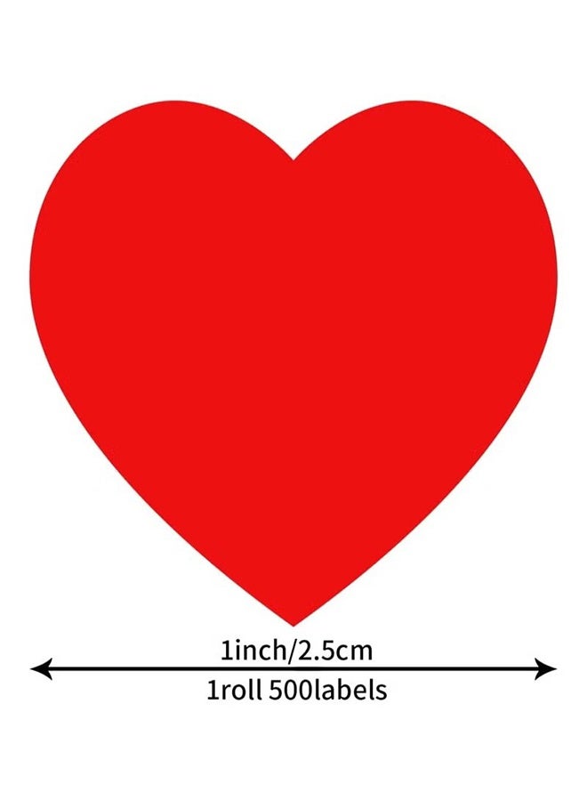 YJ Heart Stickers Roll 2.5cm Valentine's Day Love Shape Labels Waterproof Removable for Craft Envelopes Boxes Gift Tags Bags Wedding 500 PCS - Image 4