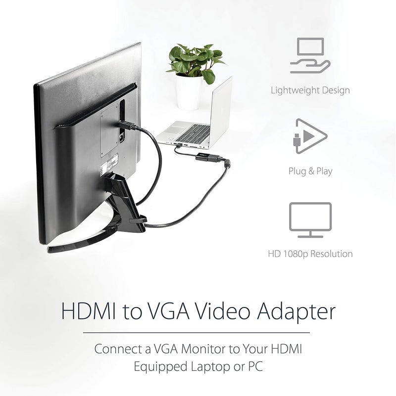 StarTechcom 1080p 60Hz HDMI to VGA High Speed Display Adapter  Active HDMI to VGA Male to Female Video Converter for LaptopPCMonitor HD2VGAE2 - Image 2