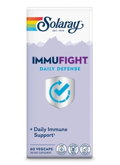 Solaray Immufight Daily Defense Immune System Booster With Vitamins Zinc And Herbs 60 Vegetarian Capsules  - Image 2