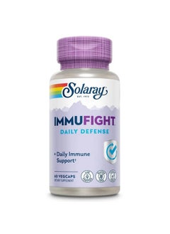 Solaray Immufight Daily Defense Immune System Booster With Vitamins Zinc And Herbs 60 Vegetarian Capsules  - Image 1