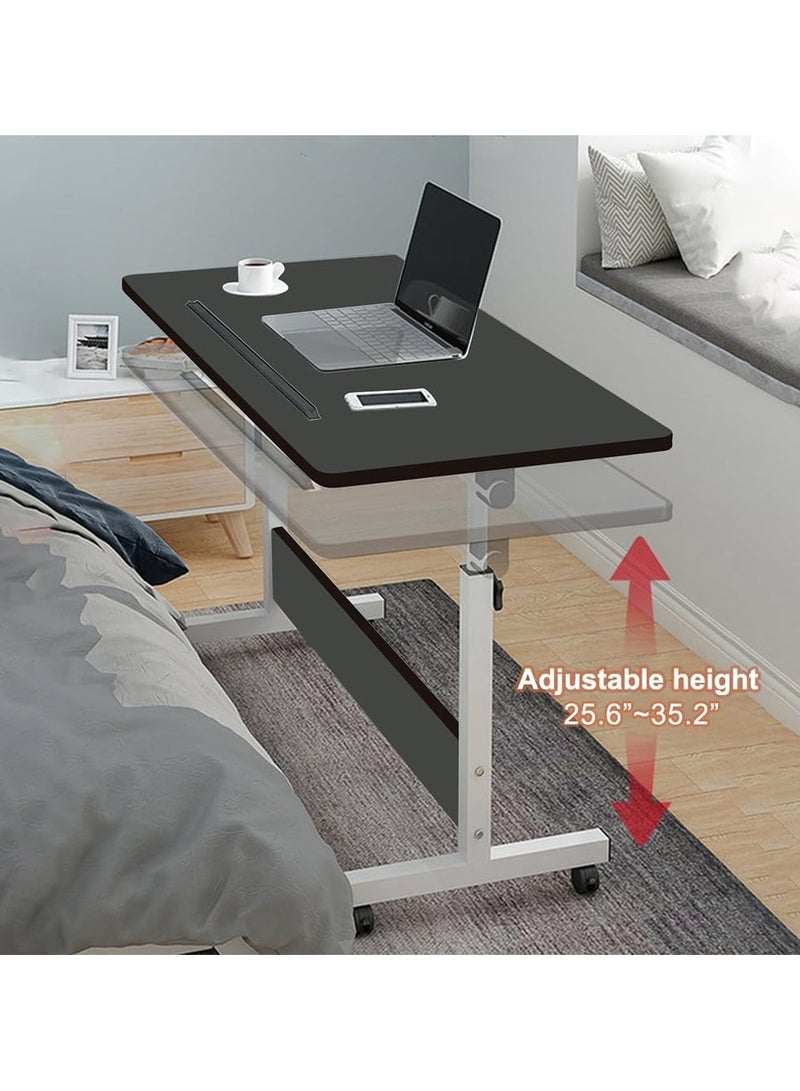 DubaiGallery Computer Desk, Portable Desk Game Table, Modern Design Standing Desk, Bedside Table Mobile Lifting Table, Home on Wheels - Image 2