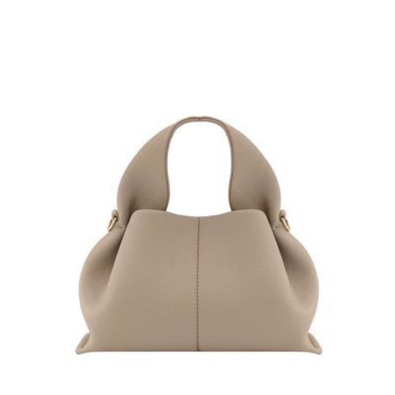 French Niche polene Cloud Bag Neuf 9 Cowhide Handbag Crossbody Shoulder Womens Bag poleno Dumpling Bag Gray trumpet 