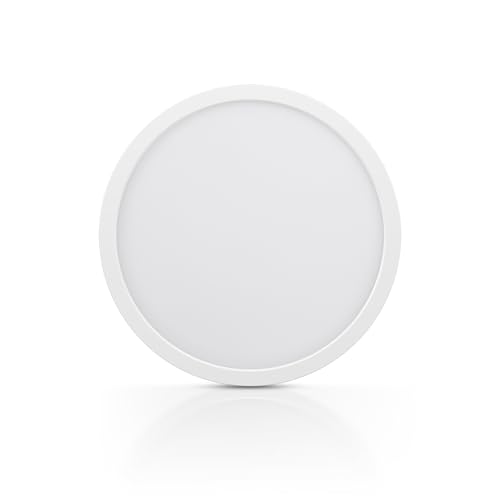 ECOELER 9 Inch Flush Mount Ceiling Light, 5 Color Temperatures Selectable, 24W 1800Lm Dimmable Ultra-Thin Round Lighting Fixture for Bedroom, Porch, Hallway, Stairwells, ETL Listed - Image 1