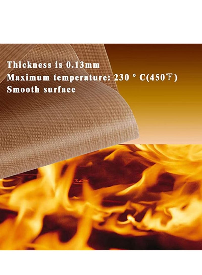 Oven Grill Mat Teflon Sheet 5 Pack for Heat Press Transfer Non-Stick Paper Reusable Resistant Craft,High-temperature oven food-grade Baking Cloth Nonstick Oilcloth - Image 2