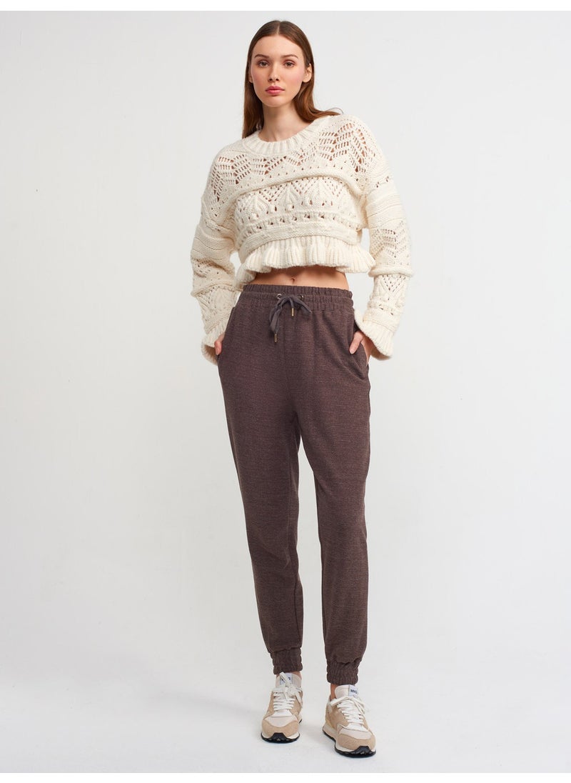 Dilvin 70655 Jogging Fit Trousers-Brown  - Image 2