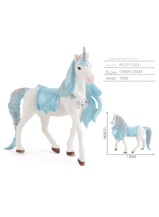 NIBEMINENT Large Unicorn Rainbow Horse Model - Children's Educational Mythical Creature Toy