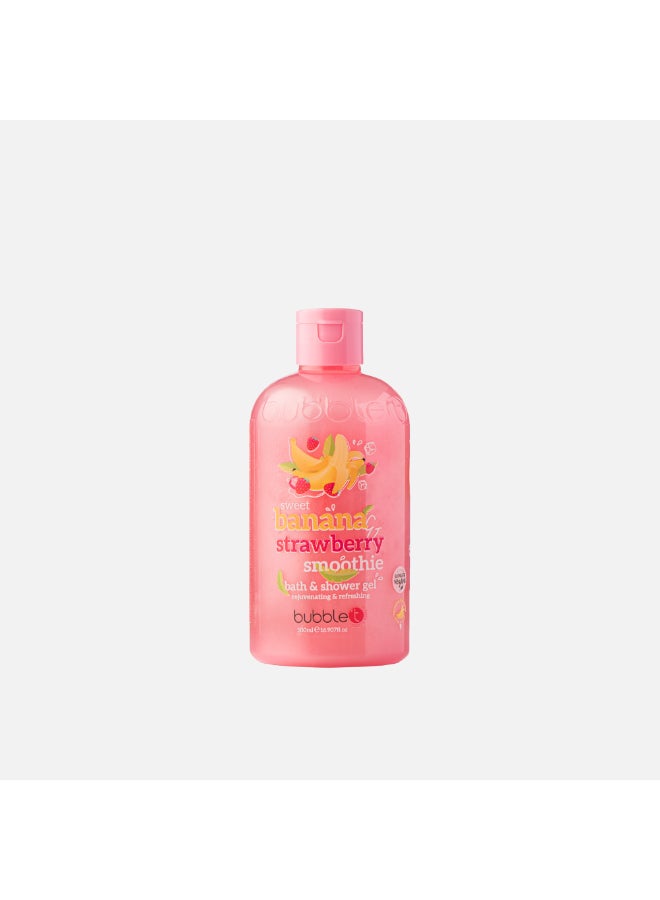 Bubble T Sweet Strawberry & Banana Bath & Shower Gel - A Creamy, Fruity Blend that Lathers to Gently Cleanse and Moisturize Skin (500 ml) - Image 1