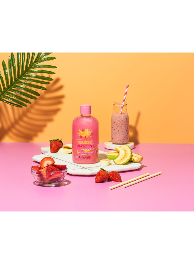 Bubble T Sweet Strawberry & Banana Bath & Shower Gel - A Creamy, Fruity Blend that Lathers to Gently Cleanse and Moisturize Skin (500 ml) - Image 2