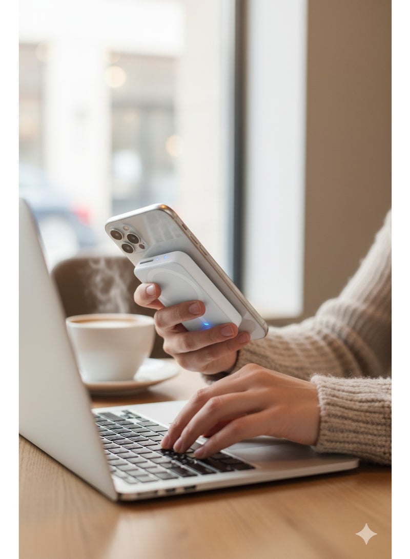 MagSafe Power Bank 10000mAh, Magnetic Wireless Portable Charger with USB-C Cable, Fast Charging Battery Pack for iPhone - Image 4