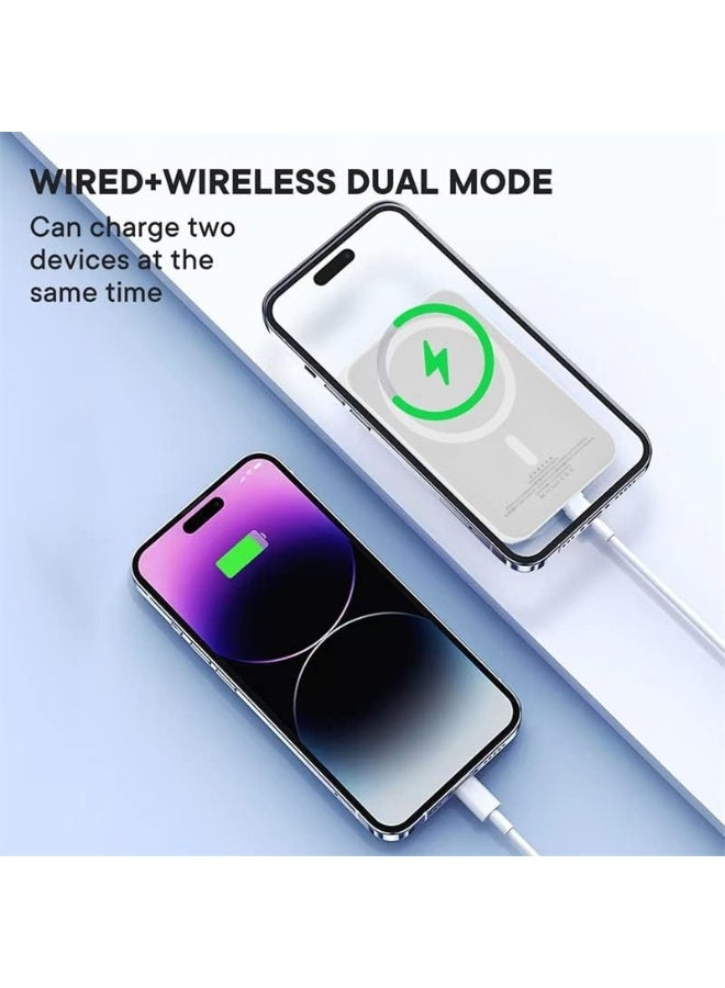 MagSafe Power Bank 10000mAh, Magnetic Wireless Portable Charger with USB-C Cable, Fast Charging Battery Pack for iPhone - Image 5