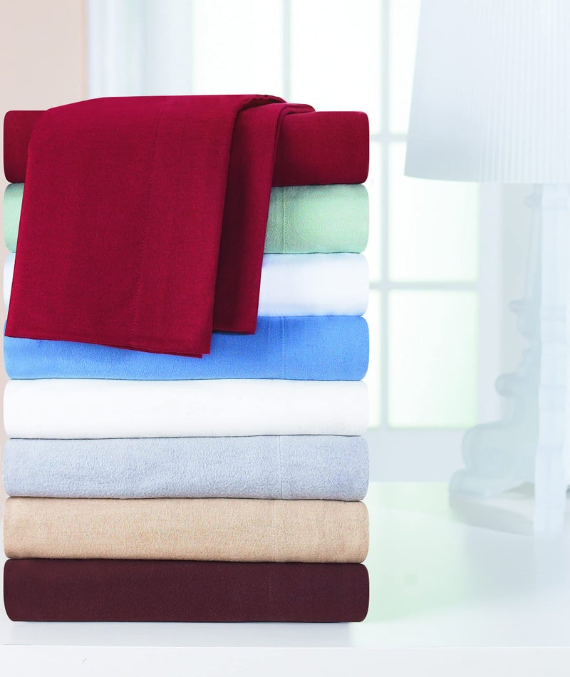 Pointehaven Heavy Weight 100-Percent Cotton Flannel Twin Extra Large Sheet Set, Chocolate - Image 3