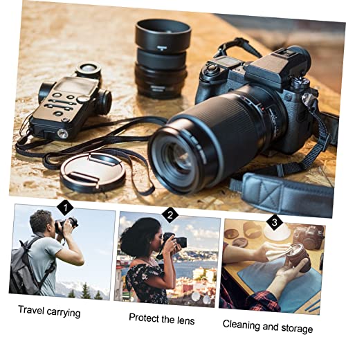 SHOWERORO 2pcs Camera Lens Bag Camera Lenses Neoprene Pouch for s Drawstring s Case s Pouch Bag Neoprene s Protective Case Black Large Box s - Image 3