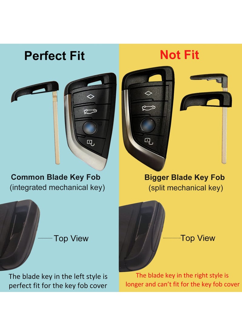 Generic Matte Cover for BMW Key Fob Case, Zinc Alloy and Silicon Key Holder Protector Compatible with BMW 1, 3, 4, 5, 6, 7 Series, X3, X4, M5, M6, GT3, GT5, Includes Key Chain  - Image 4