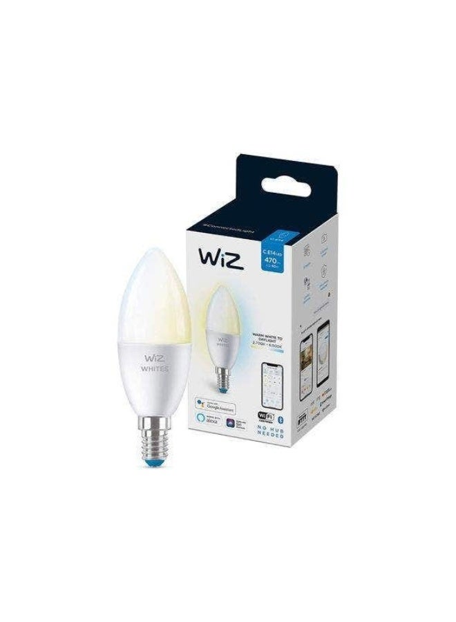 WiZ Smart LED Candle Bulb, Tunable Whites C37 E14, Wi-Fi + Bluetooth - Image 1