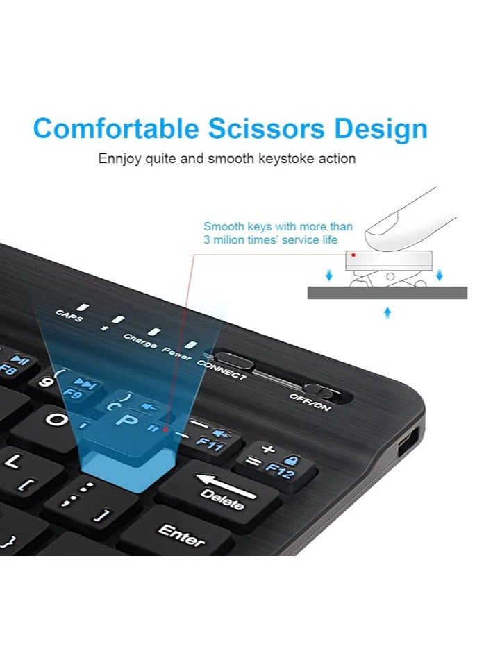 Lenovo Tab M10 Plus 10.3 X606 Keyboard Case with Detachable Wireless Bluetooth Keyboard, Magnetic PU Leather Case