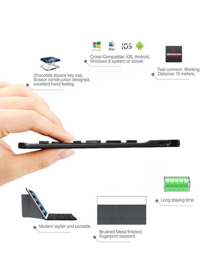 Lenovo Tab M10 Plus 10.3 X606 Keyboard Case with Detachable Wireless Bluetooth Keyboard, Magnetic PU Leather Case