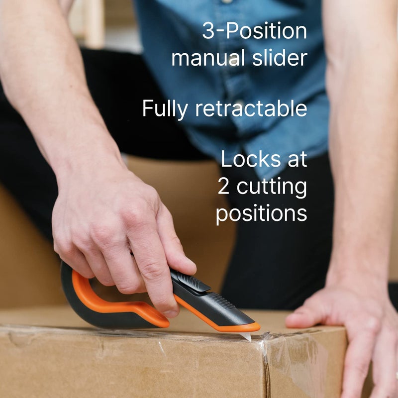 Slice - 10400 Box Cutter, 3 Position Manual Button with Ceramic Blade, Locking blade - Image 3
