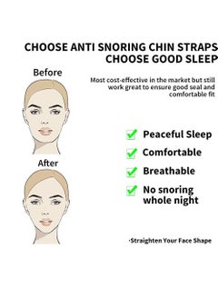 YOUGE Breathable Anti Snoring Chin Strap, Correction of Open Mouth Respiratory Resistance to Snoring Strap, Keep Mouth Closed While Sleeping for Men and Women  - Image 3
