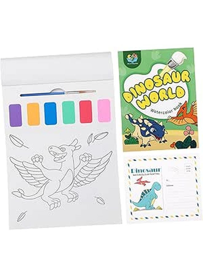 Dinosaur Watercolor Coloring Book Large Pages Bulk For Creative Activities Crafts Party Favors - Image 1