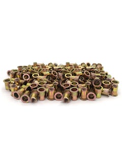 RACO RACO Rivet Nut Knurled Body Carbon Steel Zinc Plated Flat Head Rivetnut Threaded Insert Nut for Metal Sheet, Steel, Aluminum, Plastic, Fiberglass (25 Pcs)  - Image 1
