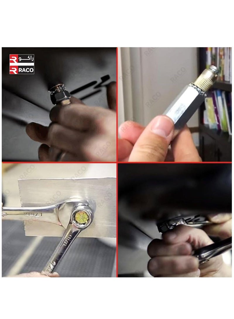 RACO Rivet Nut Knurled Body Carbon Steel Zinc Plated Flat Head Rivetnut Threaded Insert Nut for Metal Sheet, Steel, Aluminum, Plastic, Fiberglass (25 Pcs) - Image 4