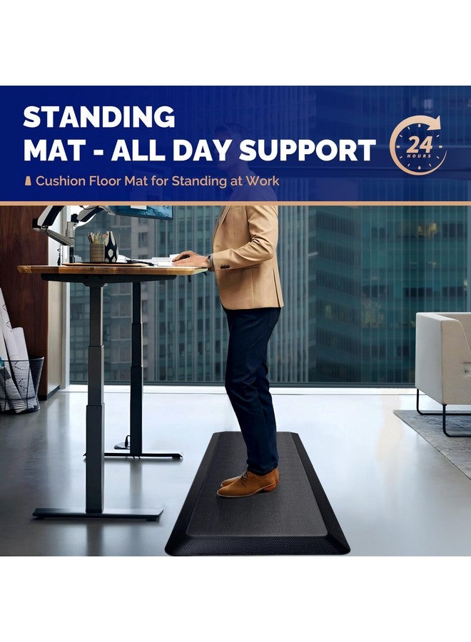 FEATOL FEATOL Extra Thick Anti Fatigue Mat Floor Mat (20" x 39", Black), Standing Office Desk Mat Memory Foam Cushioned Anti Fatigue Ergonomic Kitchen Mats Comfort Standing Pad NOT PVC 9/10 Inch Thick  - Image 2
