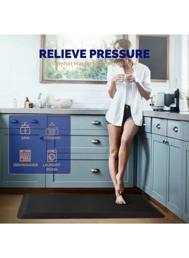 FEATOL FEATOL Extra Thick Anti Fatigue Mat Floor Mat (20" x 39", Black), Standing Office Desk Mat Memory Foam Cushioned Anti Fatigue Ergonomic Kitchen Mats Comfort Standing Pad NOT PVC 9/10 Inch Thick  - Image 4