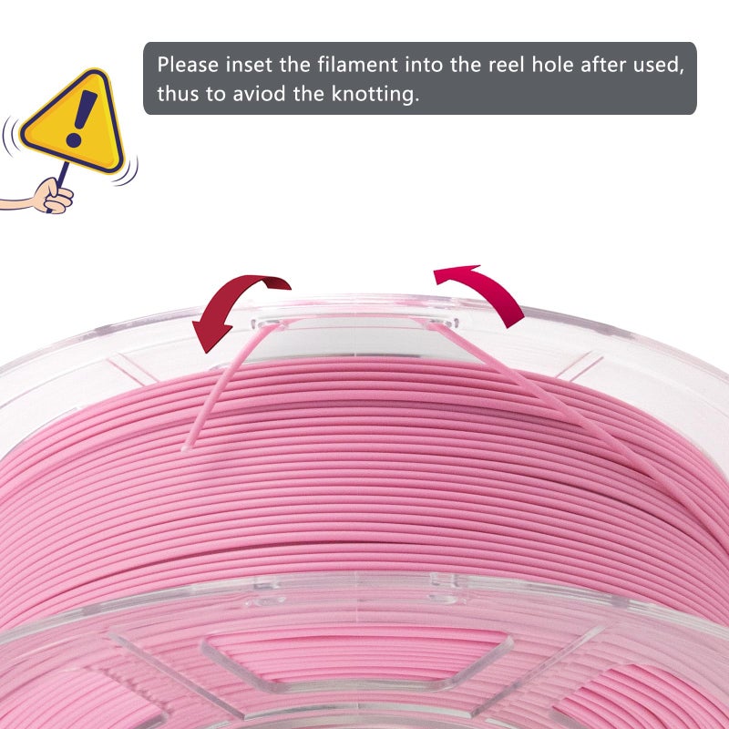 iSANMATE Pink Matte PLA 3D Printer Filament, Pink PLA Filament 1.75mm Designed for High Speed 30-600mm/s, Fast Printing Speed PLA, Dimensional Accuracy Â±0.02mm, 1kg Spool (2.2lbs) - Image 4