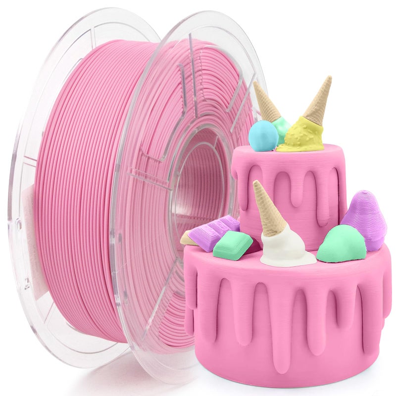 iSANMATE Pink Matte PLA 3D Printer Filament, Pink PLA Filament 1.75mm Designed for High Speed 30-600mm/s, Fast Printing Speed PLA, Dimensional Accuracy Â±0.02mm, 1kg Spool (2.2lbs) - Image 1