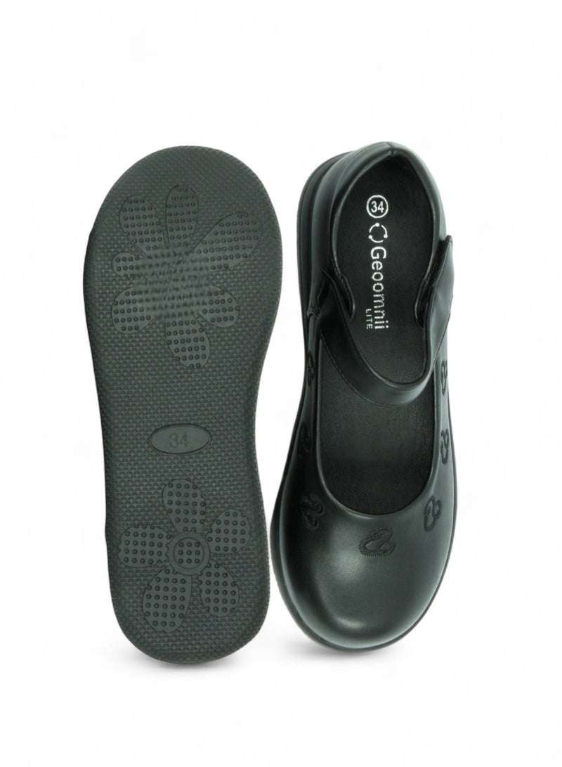 Geoomnii Girls School Shoes – Comfortable Black Formal Uniform Footwear for Daily Wear | Non-Slip Sole, Durable Stitching, Cushioned Insole | Back to School Essentials - Image 5