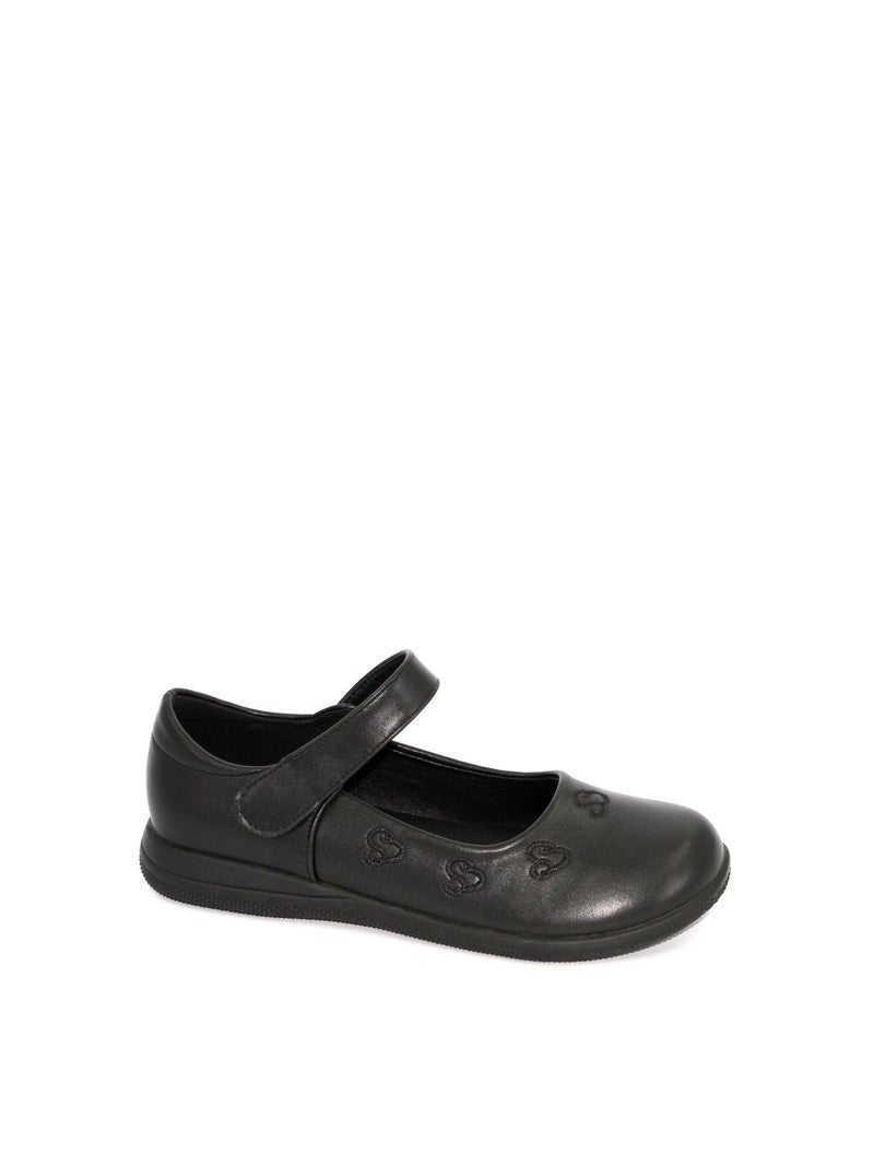 Geoomnii Girls School Shoes – Comfortable Black Formal Uniform Footwear for Daily Wear | Non-Slip Sole, Durable Stitching, Cushioned Insole | Back to School Essentials - Image 1