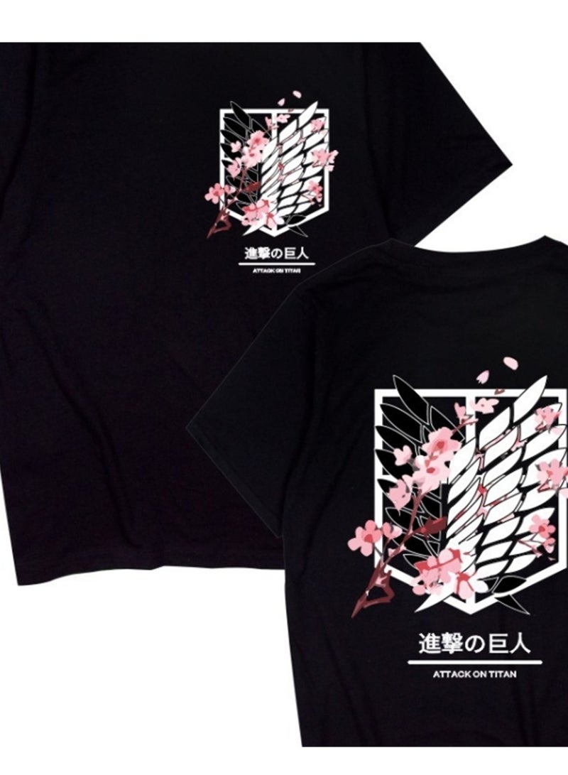 New Attack on Titan Summer Casual Loose T-Shirt Fashion Short Sleeve T-Shirt - Image 3
