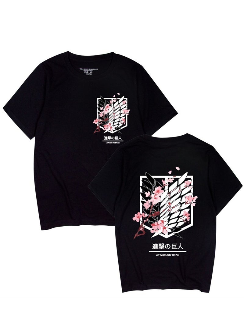 New Attack on Titan Summer Casual Loose T-Shirt Fashion Short Sleeve T-Shirt - Image 1