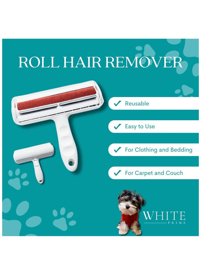 Pet Hair Remover - Lint Roller for Pet Hair - Cat and Dog Hair Remover for Couch, Furniture, Carpet, Car Seat, Reusable Roller with Self-Cleaning Base - Upgraded Animal Fur Removal Tool - Image 2