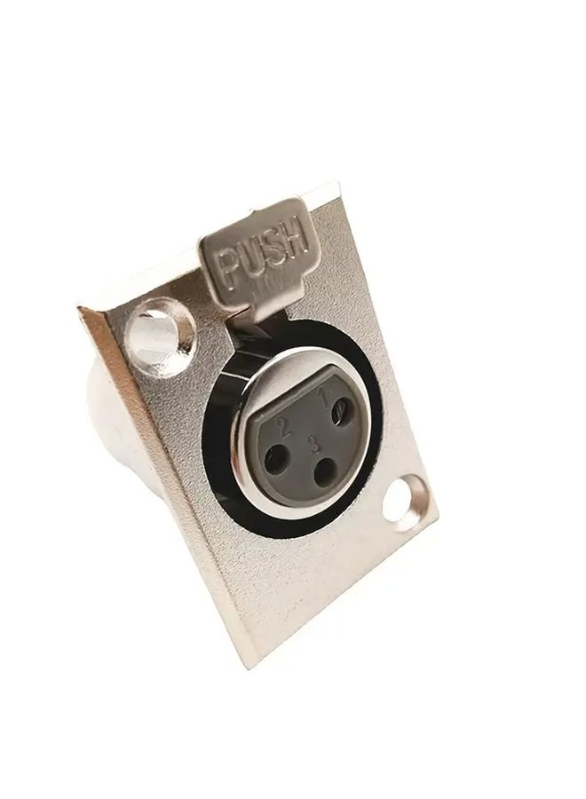 موصل XLR معدني ثقيل للنساء مع لوحة واجهة واحدة (3 مقابس) لواجهة تسجيل الصوت - Image 4