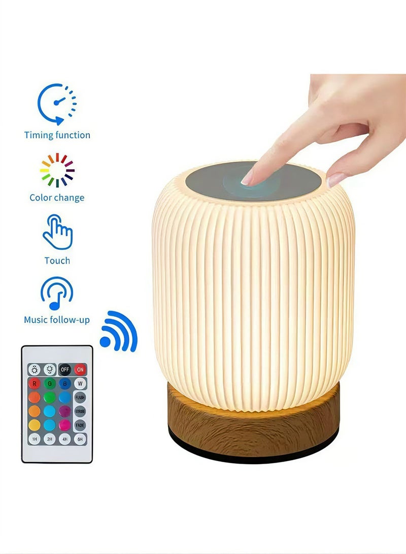 مصباح ليلة LED ذو استجابة لمس، مع خيارات ألوان RGB متعددة، مناسب للرضاعة، القراءة، واستخدامه كمصباح مكتب - Image 4