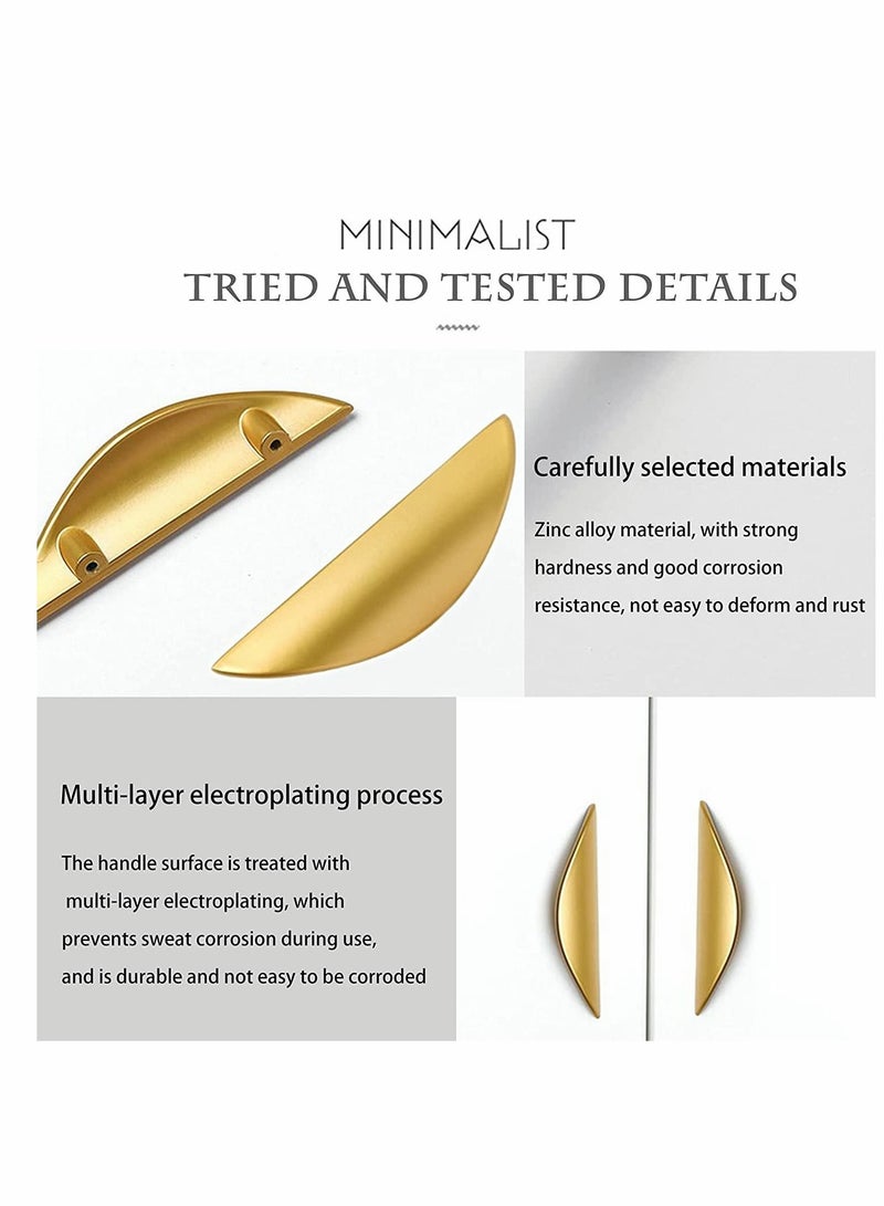 XiuWoo Cupboard Handles, Gold Drawer Knobs, Door Cabinet Furniture Handle with Screws, Kitchen for Wardrobe Door, Doors, and Home Decorating(117 mm, 4Pcs) - Image 5