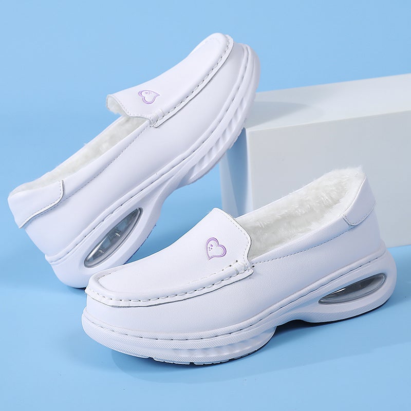 Nurse Shoes For Women, Soft Soles, Breathable, Non-Tiring, Thick Soles, Non-Slip Flats Shoes, White Comfortable Medical Shoes, White Shoes - Image 2