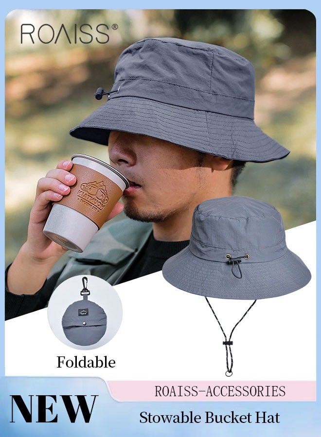 roaiss Sun Hat for Men Women Wide Brim UPF 50+ Fishing & Bucket Hat Waterproof Foldable Beach Sun Hat for Hiking Camping Safari - Image 1
