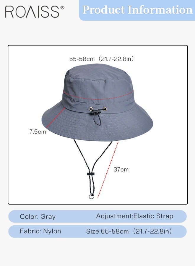 roaiss Sun Hat for Men Women Wide Brim UPF 50+ Fishing & Bucket Hat Waterproof Foldable Beach Sun Hat for Hiking Camping Safari - Image 3