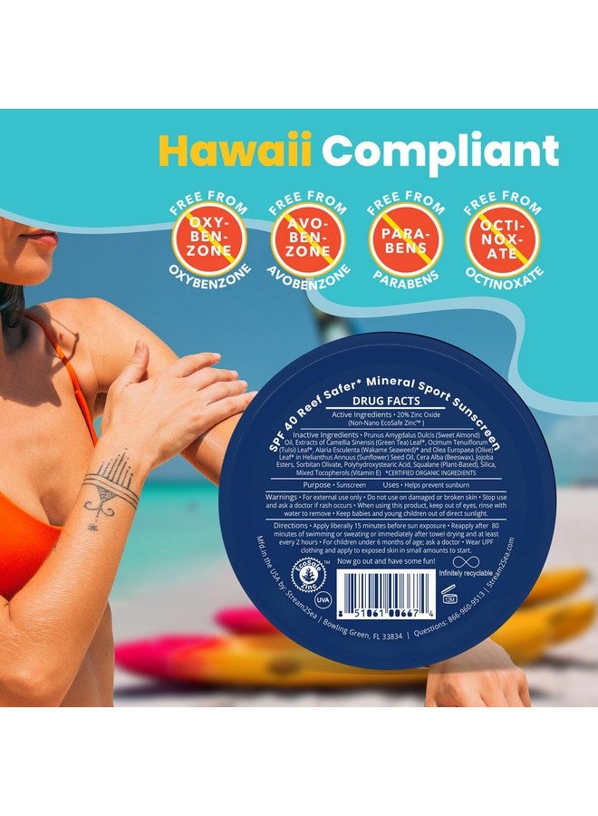 STREAM 2 SEA Stream2Sea Sunscreen Balm In Tin Spf40 Reef Safe Mineral Sunscreen Face & Body Biodegradable Sunscreen Natural Organic Unscented Travel Size Reef Safe Sunscreen With Zinc Oxide 2.8 Oz - Image 5