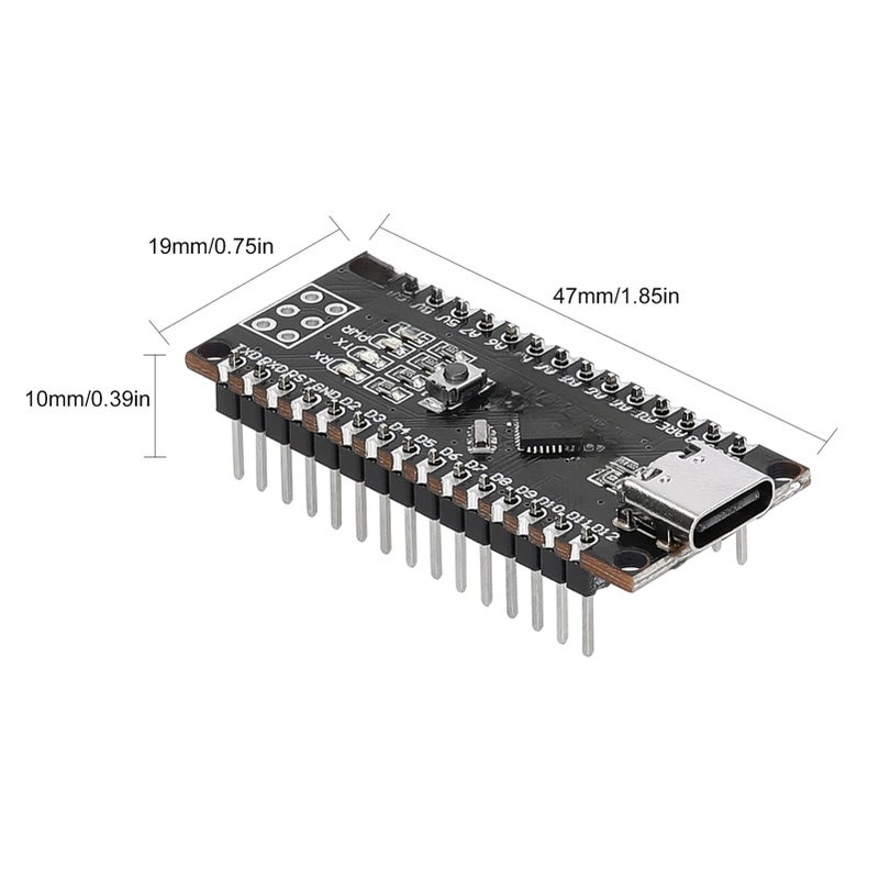 ATMega328P Module Support USB Download Power Supplys Support 9V Battery 5V-12VDC External Power Source Support ISP Download - Image 3