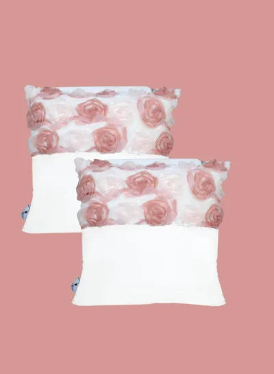 Donetella Cushion Cover,45X45 Cm (18X18 inch) 2-Pcs Decorative Throw Pillowcases Without Filler With Beautiful Abstract Art For Sofa Bed Living Room And Couch, Snow Drift