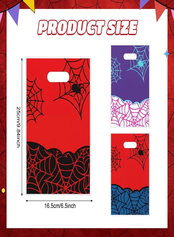 Eccliy 30 Pcs Birthday Party Favors Bags Cartoon Candy Gift Bags for Theme Party Decorations Goodie Supplies (Various Spider Styles) - Image 2